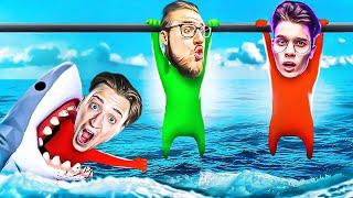 МЕНЯ СОЖРАЛА АКУЛА! СОРЕВНОВАНИЕ БАНДЫ ЮТУБА ЗА ТИТУЛ ЧЕМПИОНА В GANG BEASTS!