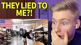 European reacts to European Girl Visiting WALMART for the FIRST TIME