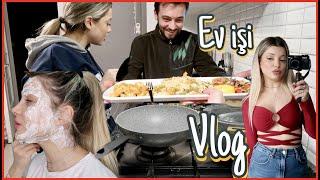 EV İŞİ AKTİF  VLOG I Market, Yemek, Temizlik, Denemeli Alışveriş Büşra Pektaş