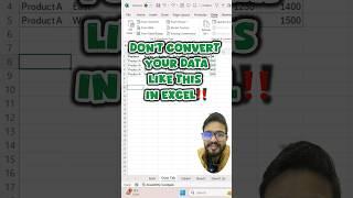 Don't convert data like this in Excel‼️Instead Use Power Query #excel  #exceltips #powerquery