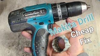 How to repair a Makita DHP453 combi drill with a stripped gear, using a old Makita 8391D Nicad drill