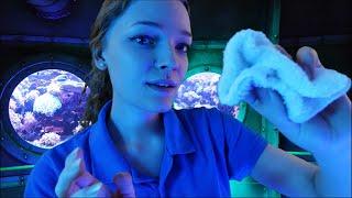 ASMR  Marine Biologist is fascinated by you (an unknown species); shampooing & sketching you EP.1