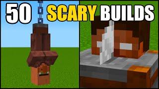 Minecraft | 50 Scary Builds Hacks!