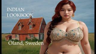 4K AI Art Indian Lookbook Curvy Model - Öland, Sweden