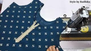 Kurti Cutting And Stitching | Kurti Neck Design | easy Kurti Cutting for beginners