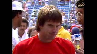 US Open 1983 Quarterfinal Jimmy Connors Vs Eliot Teltscher - Last two games and interview