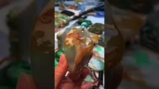 俏色翡翠挂件“三羊开泰”#翡翠 #jade