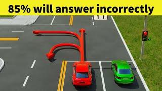 Which DIRECTION CAN The RED CAR GO in that situation? US Road Tests