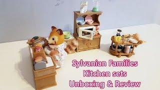 Sylvanian Sunday Kitchen Sets | Unboxing Review Kitchen Cookware stove sink counter Cupboard oven