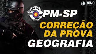 Correção da Prova PM SP 2021 de Geografia 