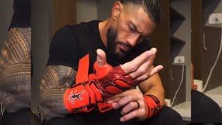 Roman Reigns fist  message for Solo Sikoa & Jacob Fatu off air backstage at WWE Bad Blood