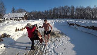 КУПИЛ ХУТОР в ЛЕСУ на КРАЮ БОЛОТА. Часть 97. ВОЛКИ ОБНАГЛЕЛИ. КРЕЩЕНИЕ!!!