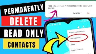 How to delete Read Only Contacts From Android|read Only Contacts Delete