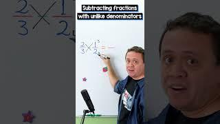 How to subtract fractions with unlike denominators fast (different denominators)