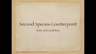 Second Species Counterpoint