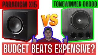 Subwoofer Showdown, The CHEAPER Sub Wins?  Paradigm X15 VS Tonewinner D6000 Comparison