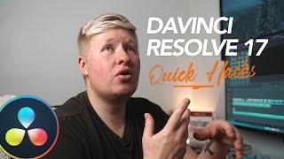 Things you NEED to KNOW in Davinci Resolve 17