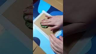 #easypainting #printing #leaf #acrylicpainting