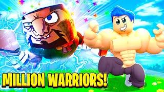 Becoming The MOST OP MILLION WARRIOR In Muscle Legends! (Roblox)