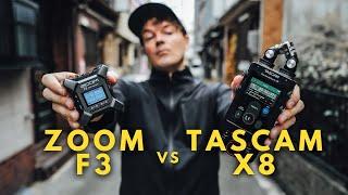 Tascam X8 vs Zoom F3 Comparison!