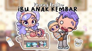 VLOG: MORNING ROUTINE IBU ANAK KEMBAR !  AVATAR WORLD DRAMA ROLEPLAY | PAZU