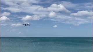 Qatar Airways landing on Phuket airport