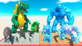 Ice Mutant Golem Team vs Dinosaurs - Animal Revolt Battle Simulator