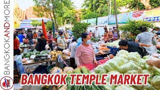 Amazing TEMPLE FOOD MARKET in Bangkok Thailand