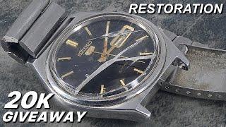 A Damaged Seiko 5: Full Restoration - Giveaway - Thanks For 20K!