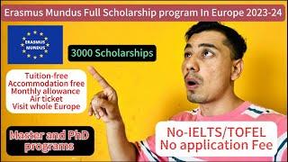 Erasmus Mundus Full Scholarship | Step-by-step Guideline | #no_ielts | No_application_Fee |