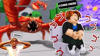 Who are win? Bacon Or Boss Crab- Roblox The Strongest Battlegrounds FUNNY MOMENTS Season 2 MEMES #24