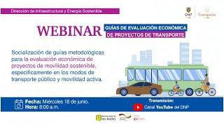 Webinar: Guías de evaluación económica de proyectos de transporte