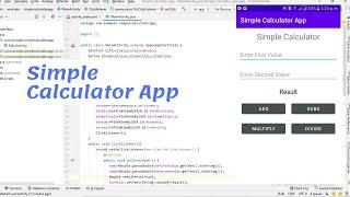 How to Create a Simple Calculator App using Android Studio | Calculator app tutorial