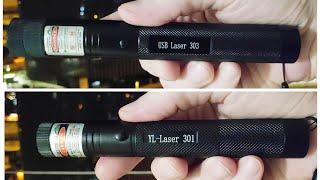 USB 303 Laser Pointer 5mW Vs 301 YL-Laser Pointer 5mW - Beam Range Test