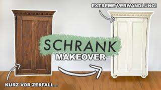 DIY Schrank Makeover extreme - alten Holzschrank restaurieren + streichen | EASY ALEX