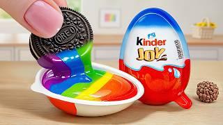 Kinder Joy Chocolate Cake Recipe Using OREO | Satisfying Rainbow Cake Decorating Hacks