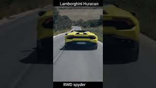 Lamborghini Huracan RWD spyder  in action