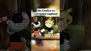 Ms.Chalice vs Corrupted cuphead #animation #shorts #cuphead #mschalice #memes