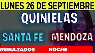 Resultados Quinielas Nocturna de Santa Fe y Mendoza, Lunes 26 de Septiembre