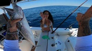 We used these pre rigged baits from the bait shop and this is what happened *** Fishing with BABE