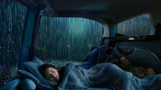 Rain Sounds for Sleeping - Soft Rain & Thunder on Window Car for Relieve Stress, Beat Insomnia