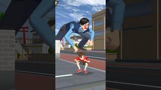 Giant police monster on the road looking for Yuta Aida #shortvideo #sakuraschoolsimulator