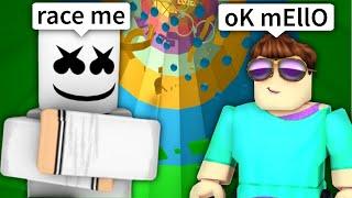 Racing random people as Marshmello in Tower Of Hell Mobile ! | Roblox