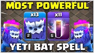 MOST POWERFUL | TH12 YETI With Bat Spell Attack Strategy Coc