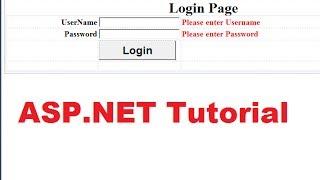 ASP.NET Tutorial 6- Create a Login website - Login page & Validating User and Password in database