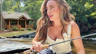 COZY cabin • SOLO trout fishing on the Watauga River | Part 1