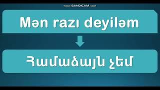 Ադրբեջաներենի ուսուցում: Դաս 5