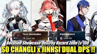 S0 CHANGLI x JINHSI DUAL DPS IS BROKEN !! Destroy Both Hazard Zone Lv 100 Full Star Showcase