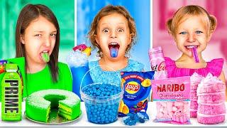 Eating ONE Color of FOOD for 24 HOURS!