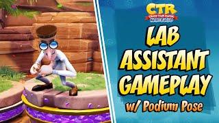 LAB ASSISTANT GAMEPLAY + PODIUM POSE | Crash Team Racing Nitro Fueled (CTRNF)